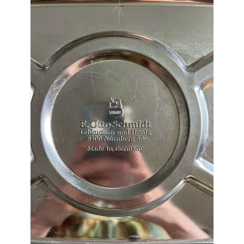 Vintage E. Otto Schmidt Decorative Tin Box with Hinged Lid Made in Germany - Picture 2 of 16